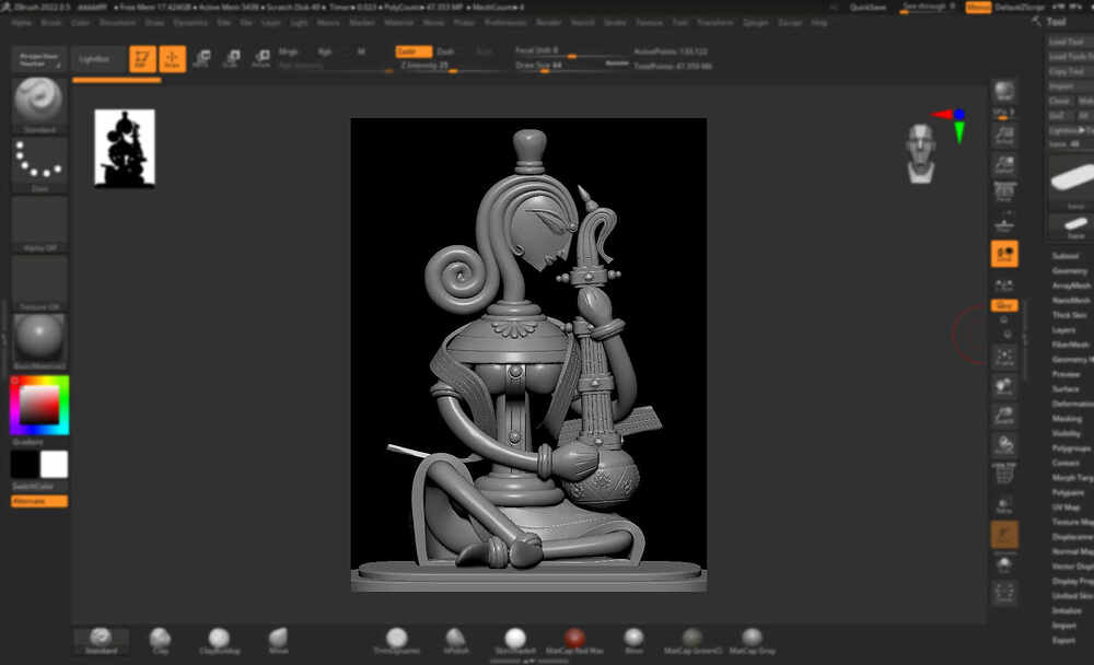 Pragya_Digital_Sculpture_SurajitSen_Jan2023_WIP