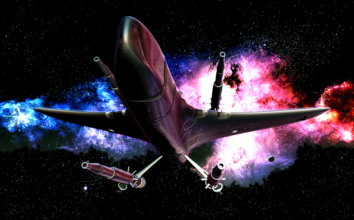 spaceship front dal basso