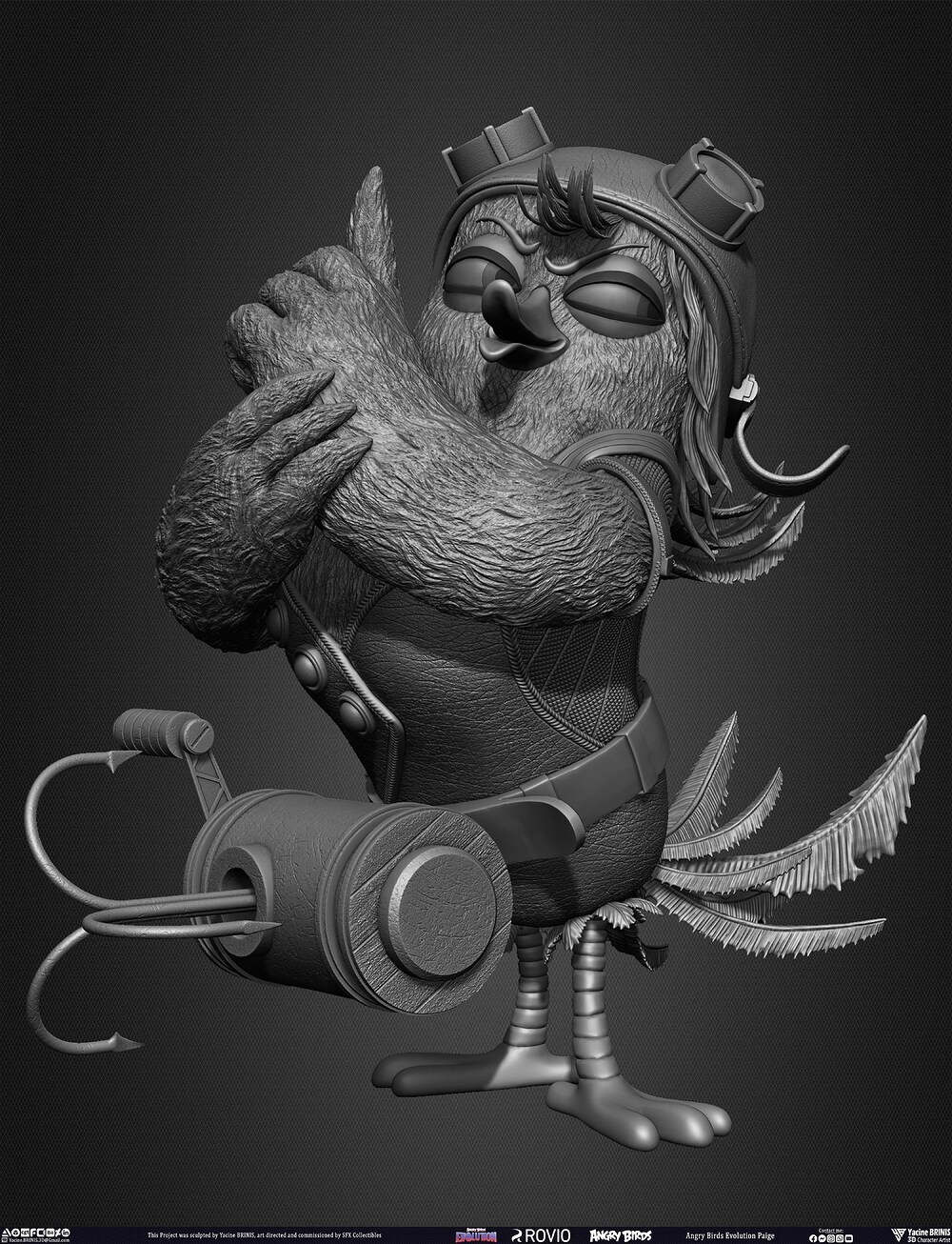 Paige Angry Birds Evolution Rovio sculpted by Yacine BRINIS 008