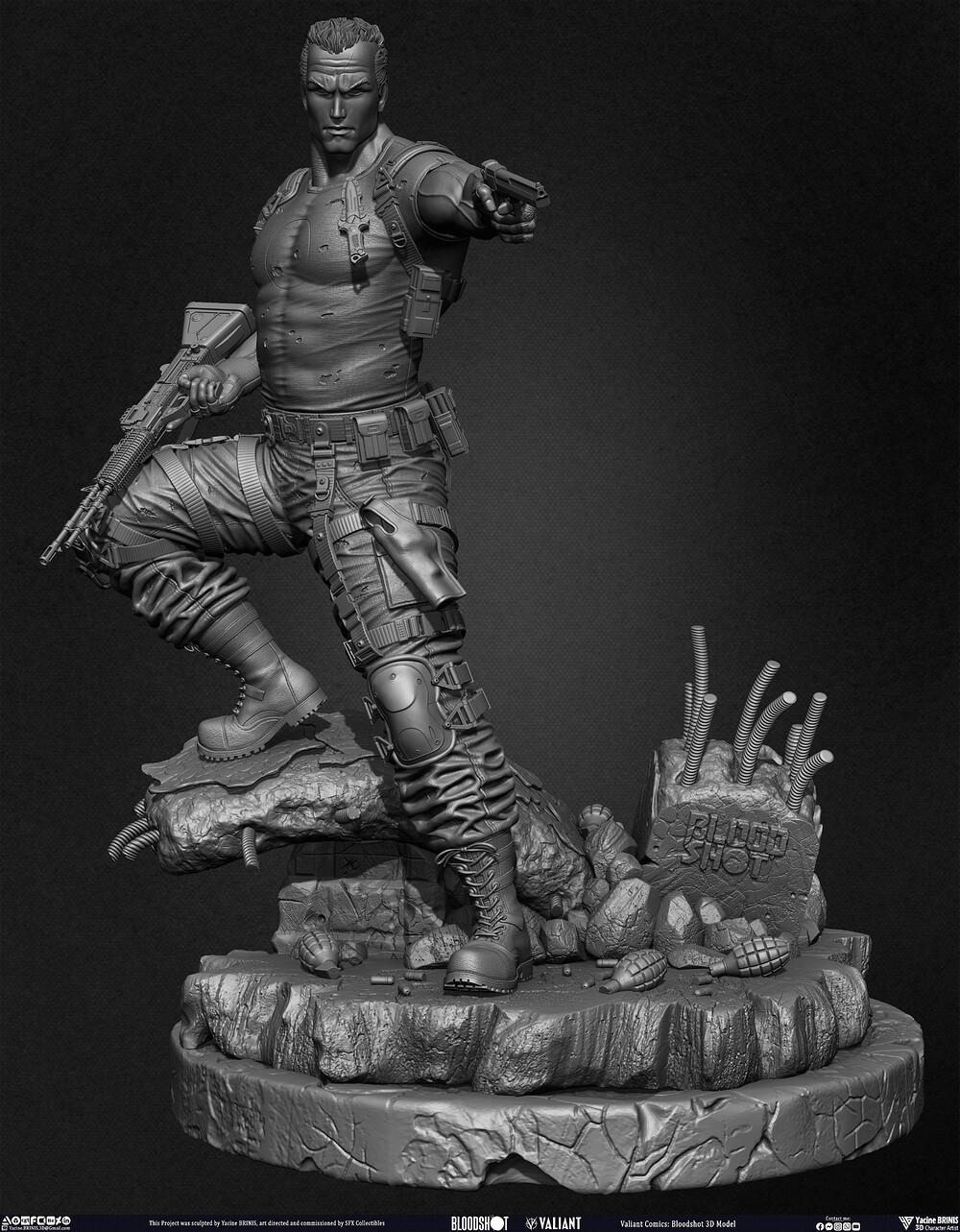 Bloodshot Valiant Comics sculpted by Yacine BRINIS 007