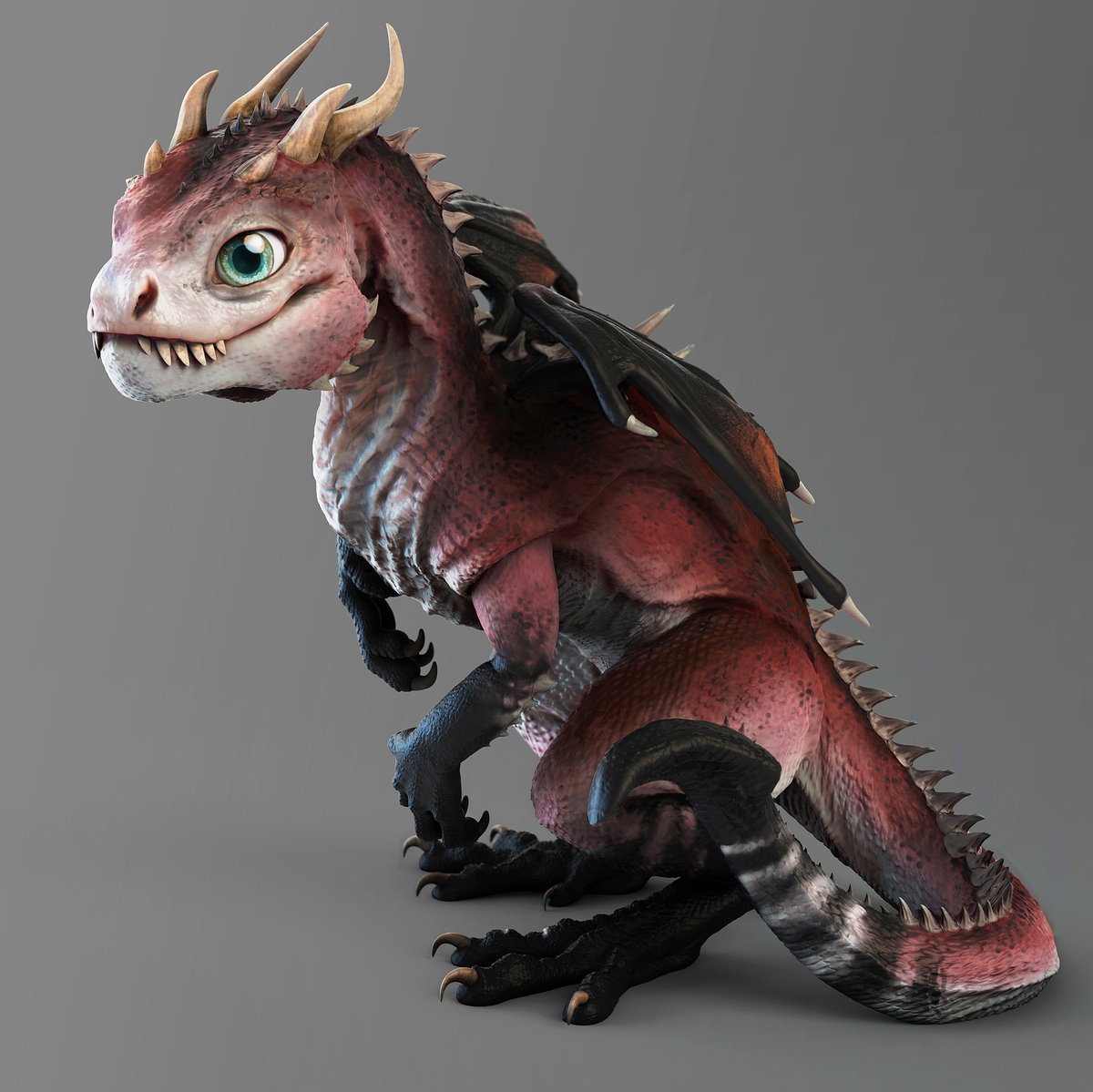 red baby dragon