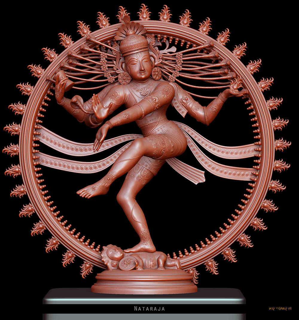 Nataraja_Digital_Sculpture_SurajitSen_Aug2023_Clay