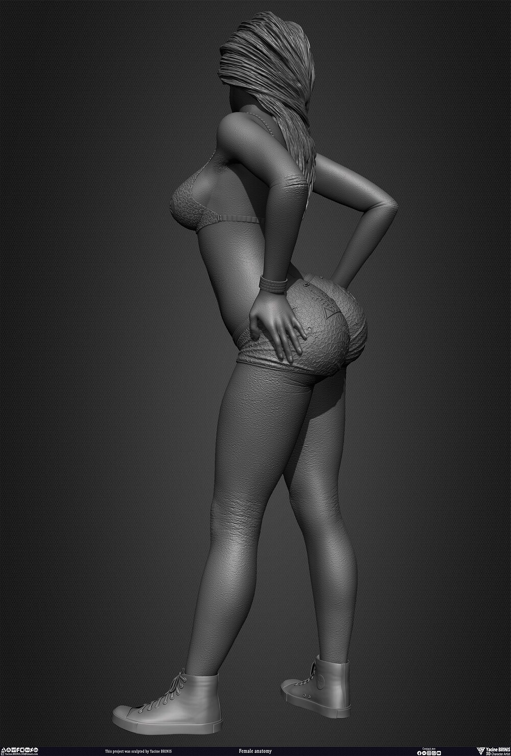 Female anatomy sculpted by Yacine BRINIS 011