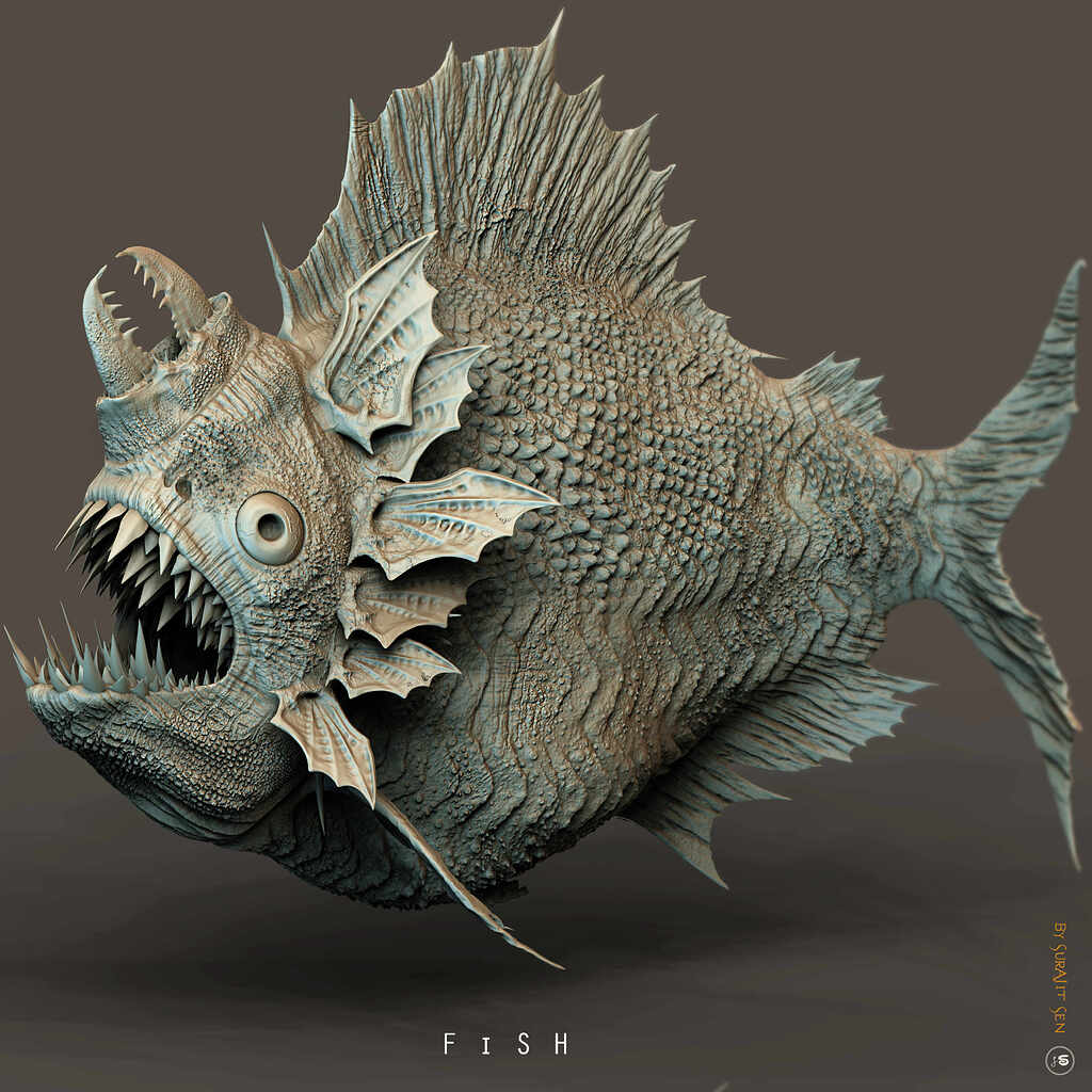 Fish – Digital Sculpture by Surajit Sen - ZBrushCentral