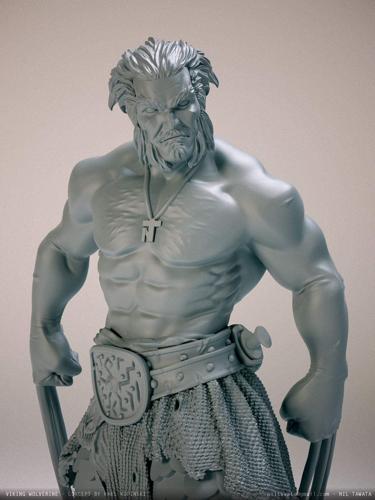 NilTawata_VikingWolvClay_001