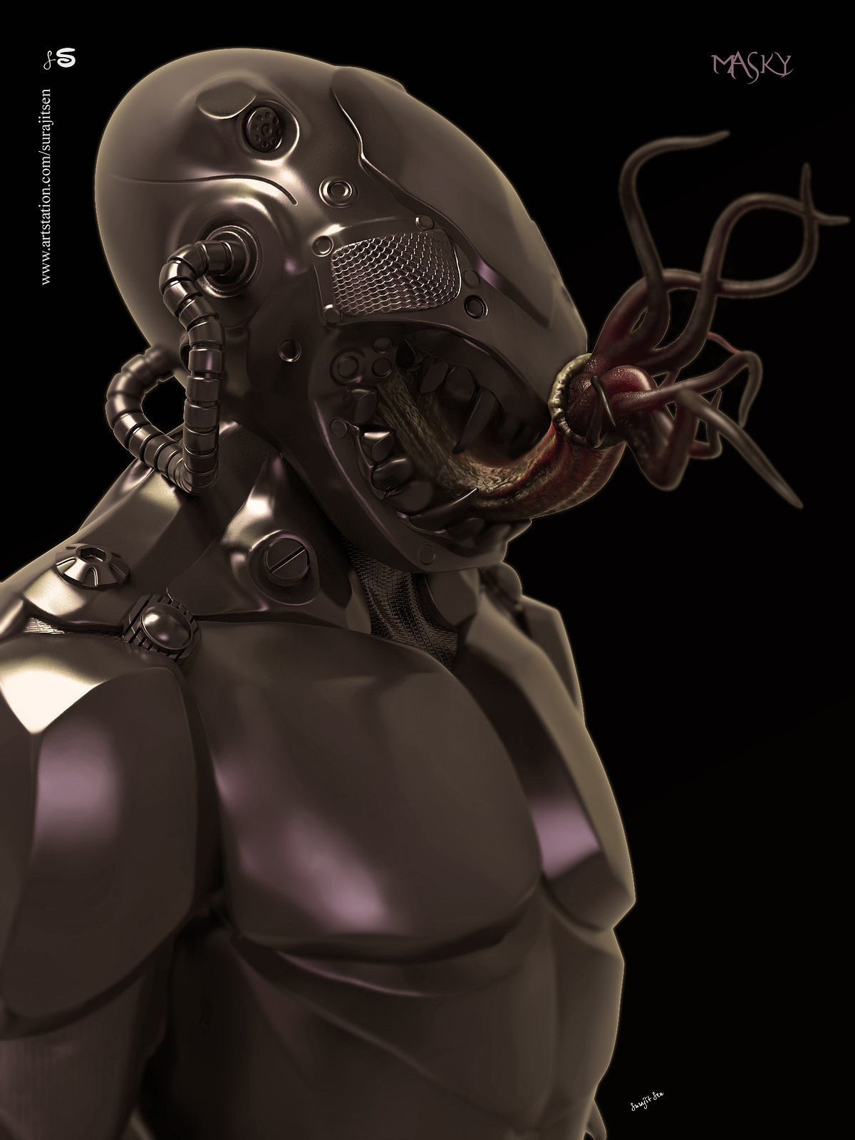 Masky01_Digital_Sculpture_SurajitSen_Aug2019