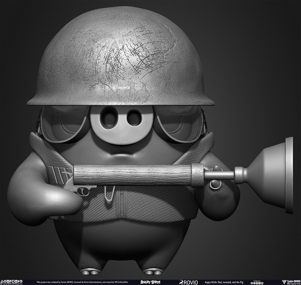 Red Leonard and the Pig Angry Birds Movie 2 Rovio Entertainment sculpted by Yacine BRINIS 009
