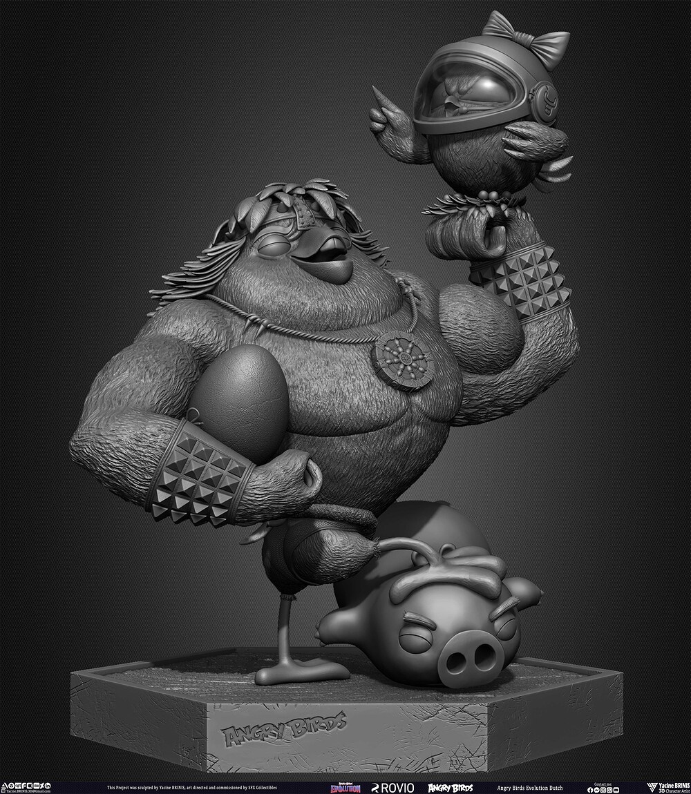 Dutch and Charlotte Angry Birds Evolution Rovio Entertainment Sculpted by Yacine BRINIS 007