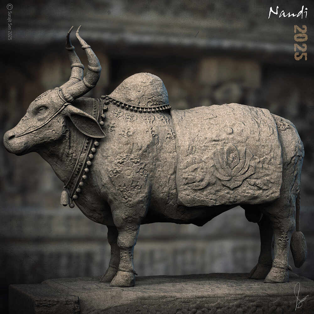 Nandi_Digital_Sculpture_SurajitSen_Jul2025