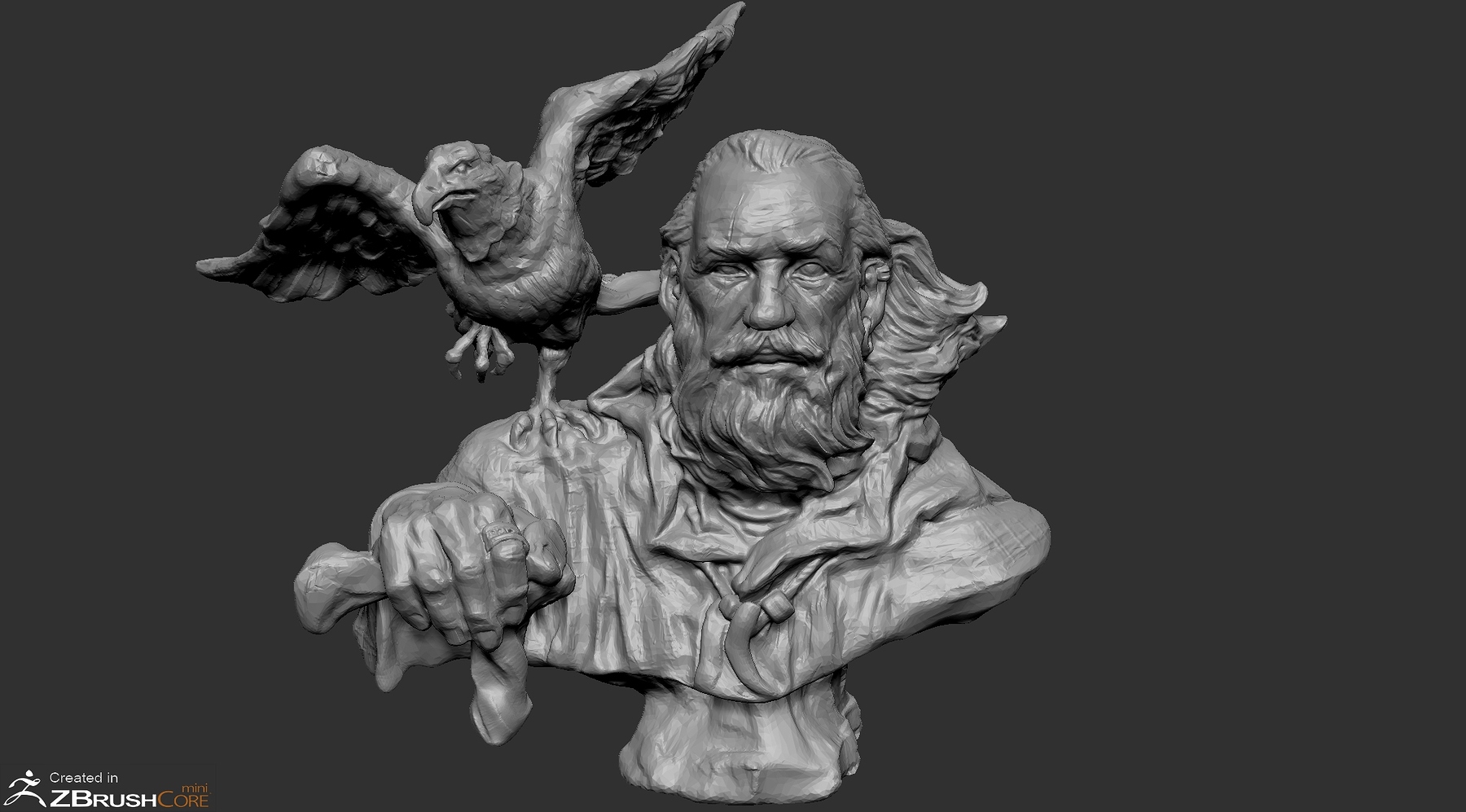 Fantasy Bust created wht ZBrushCoreMini ZBrushCentral