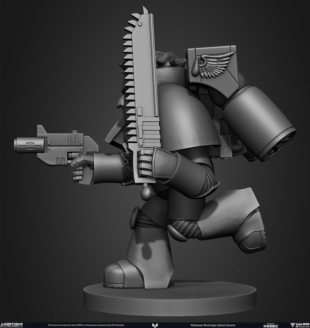 Warhammer Blood Angel 3D Model Sculpted by Yacine BRINIS 010