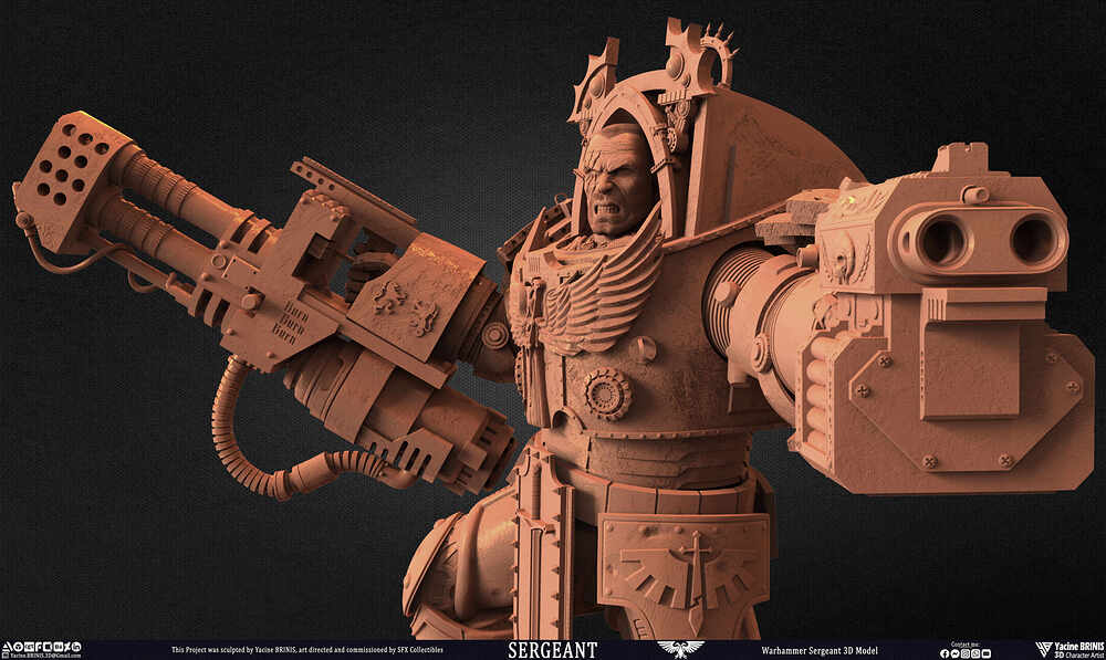 Warhammer Sergeant sculpted by Yacine BRINIS 029