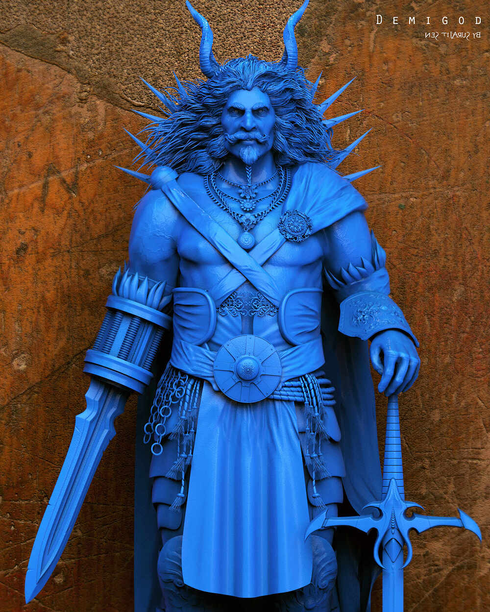 3D_Print_Demigod_Digital_Sculpture_SurajitSen_Feb2024