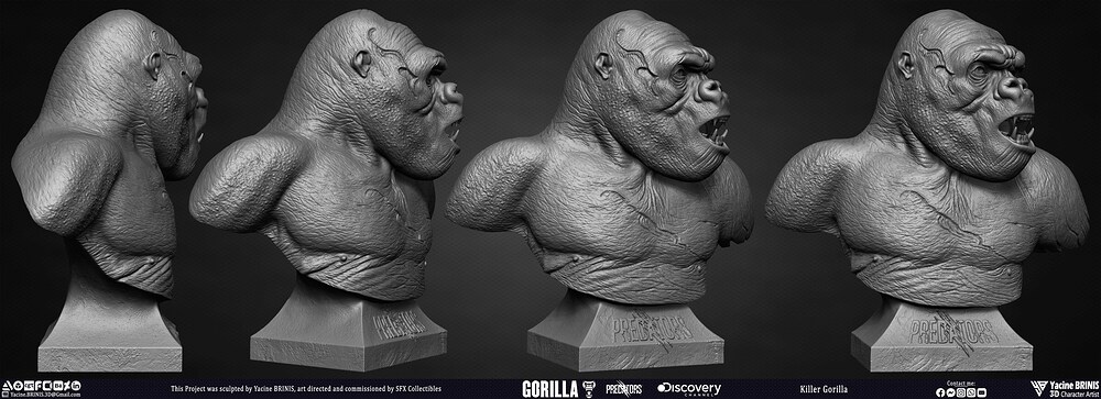 Killer Gorilla Predator sculpted by Yacine BRINIS 003