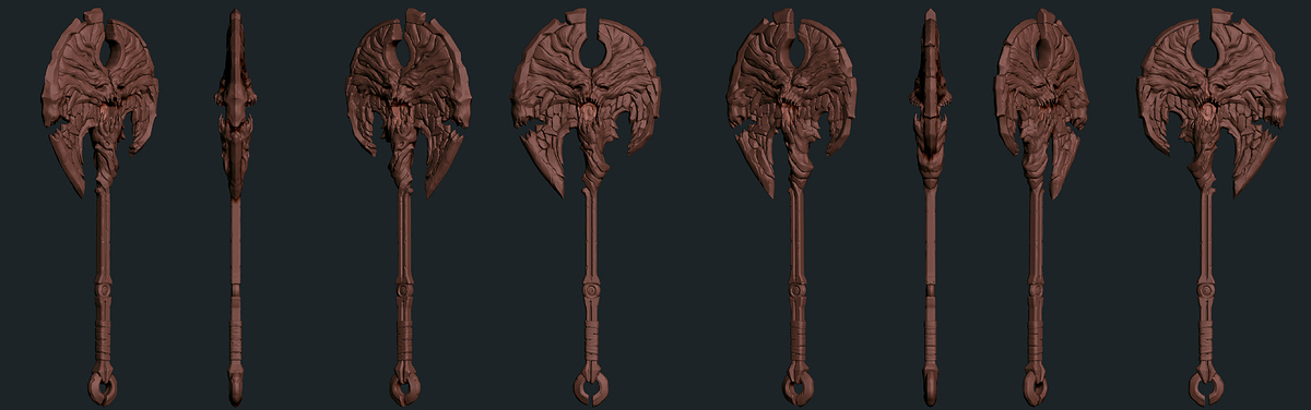 demonic weapon zbrush