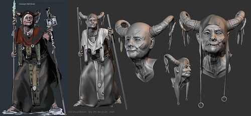 CroneHallowIllustrationConceptZbrushFace