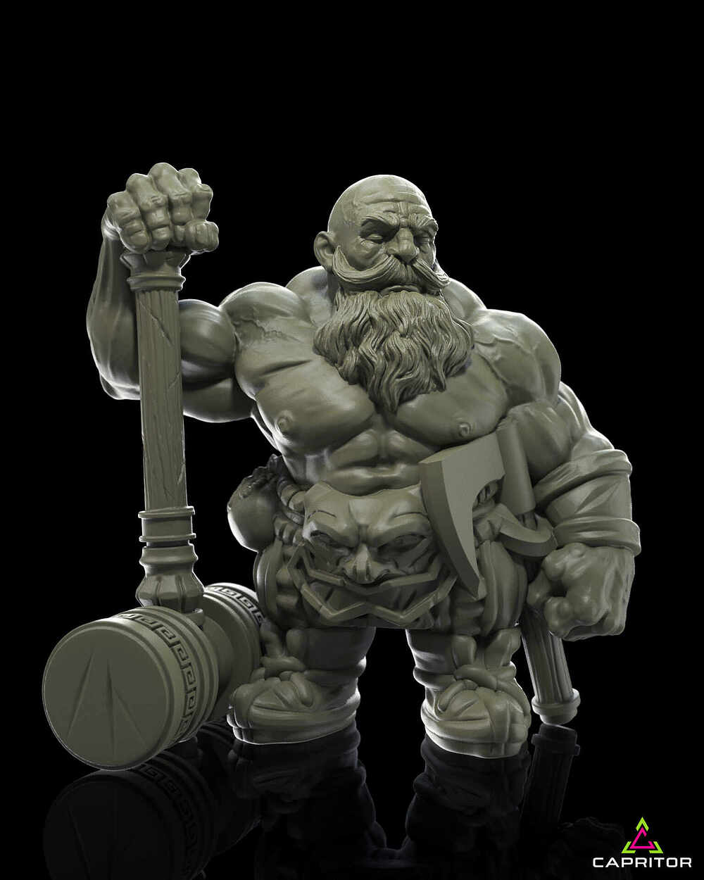 Dwarf Champion Clay A By Capritor 3D Design Studio