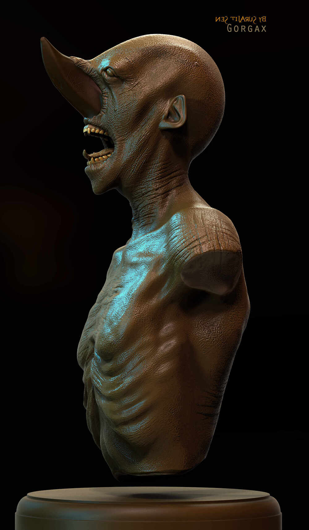 Gorgax_creature_Digital_SCulpture_SurajitSen_Nov2024_v03