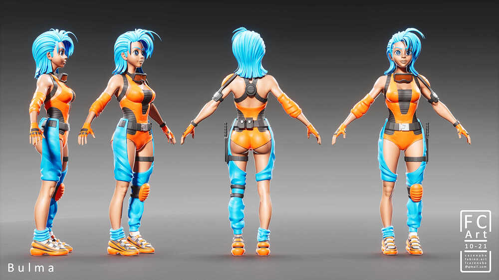 bulma-dragon-ball-z-02-unreal-engine-zbrush-cazenabefabien.art-fcazenabe-at-gmail.com