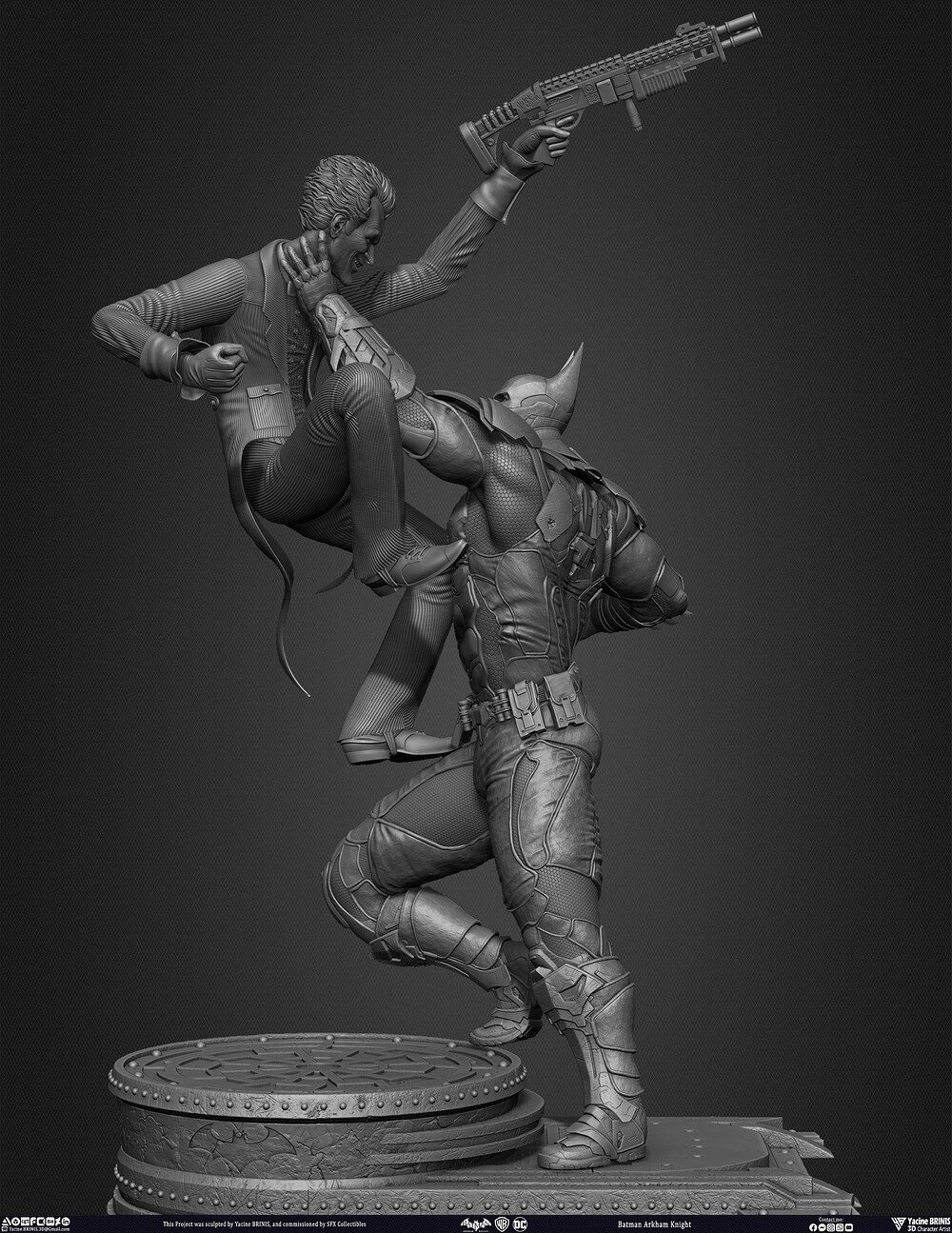 Batman Arkham Knight and Joker Worner Bros Vol 06 Sculpted by Yacine BRINIS 007