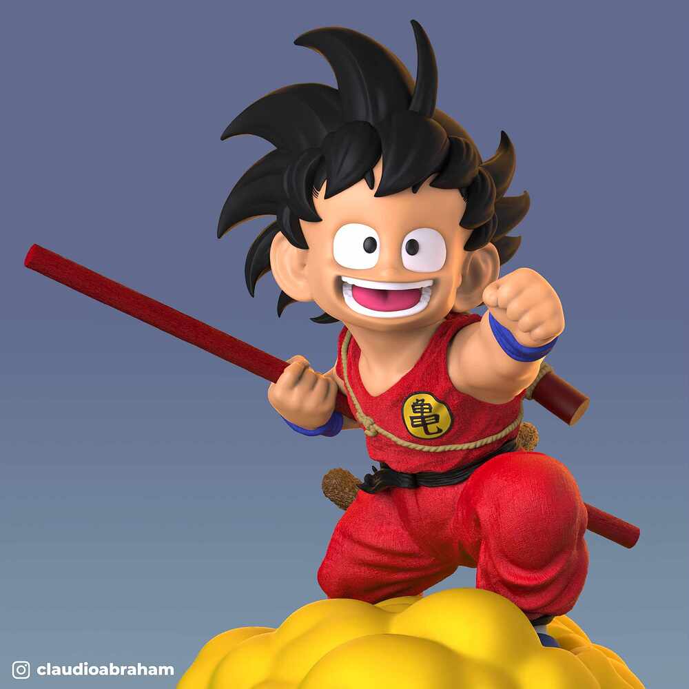 KidGokuWithFlyingNimbus_RedSuit_ByClaudioAbraham_15