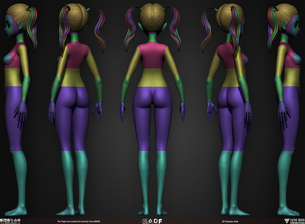 Female Anime Vol 01 Cartoon Character sculpted by Yacine BRINIS 013