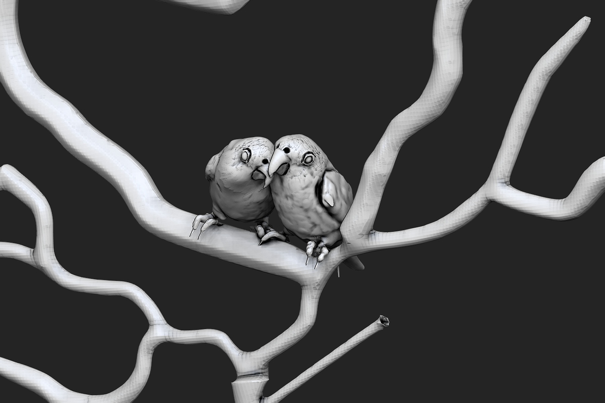 lovebirds sculpt