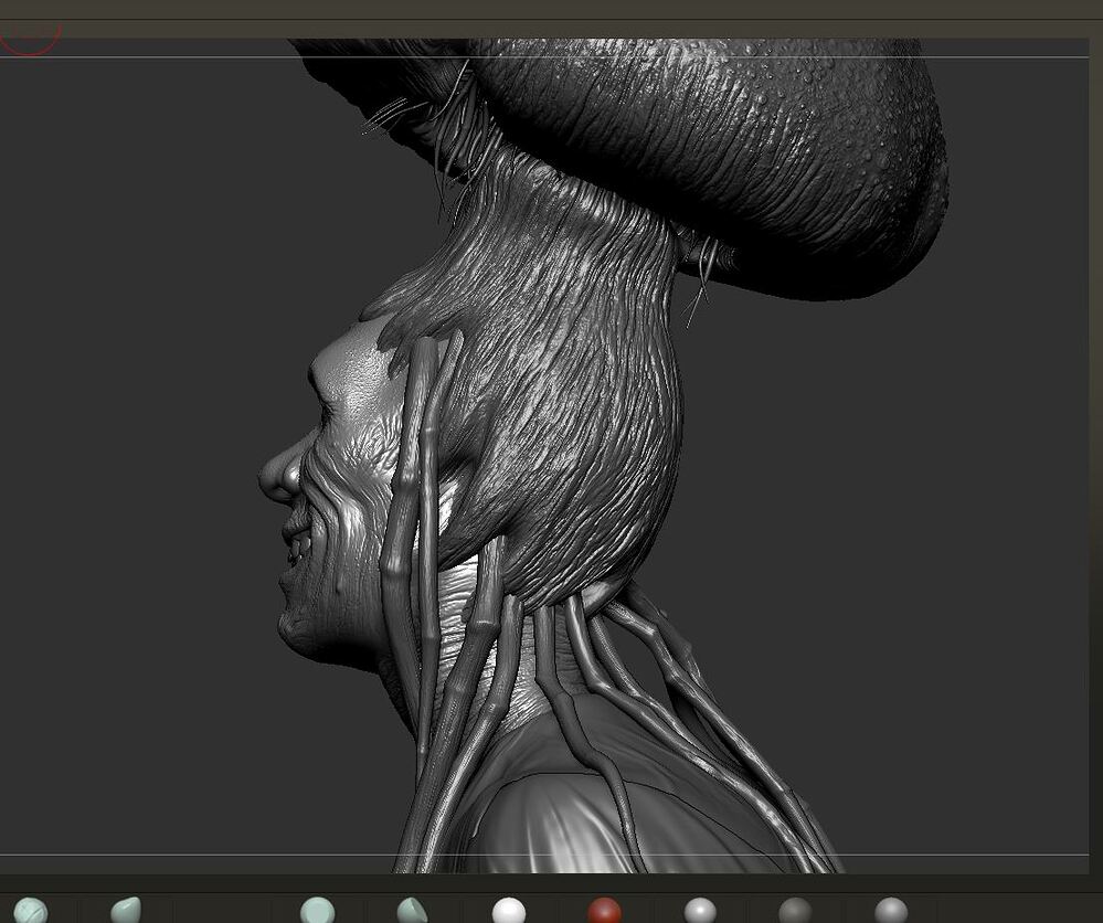 Mushroomman_Digital_SCulpture_SurajitSen_Sept2024_WIP3