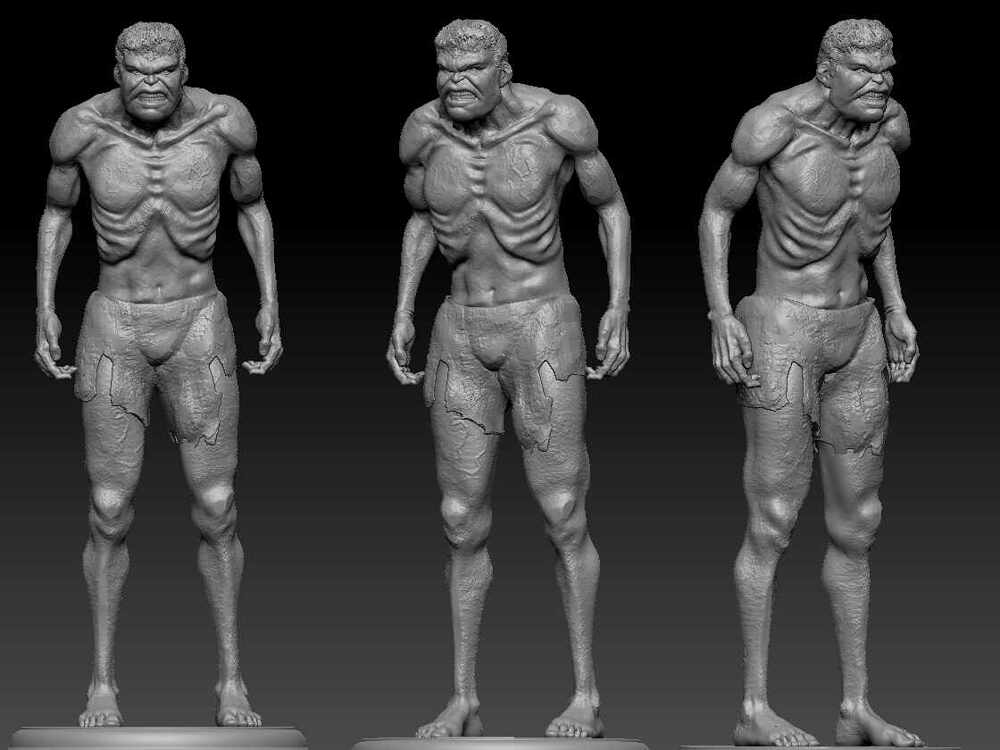 Poor_Hulk_Digital_Sculpture_SurajitSen_Nov2024_WIP