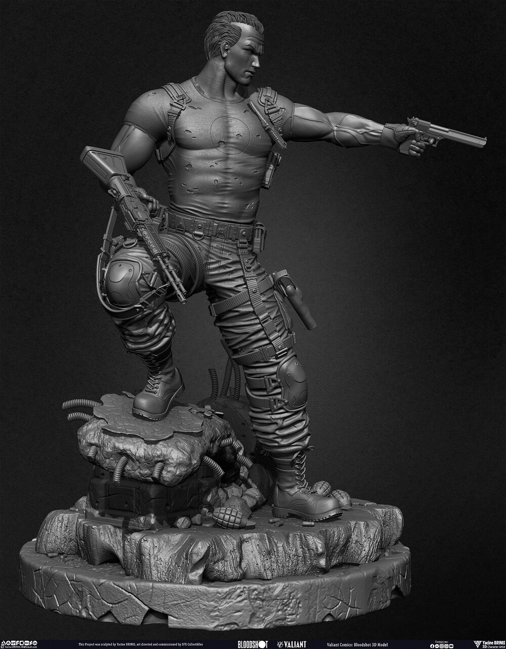 Bloodshot Valiant Comics sculpted by Yacine BRINIS 012