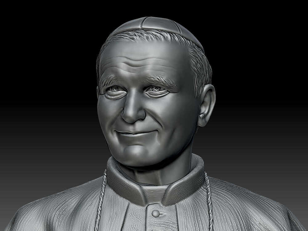 St John Paul II - Sculpture Portrait 2