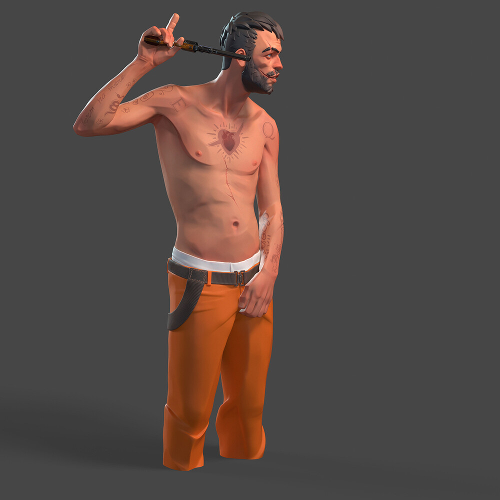 Hydell - A Stylized 3D Character Inspired by Joseph Gilgun's Iconic Role in Lockout1
