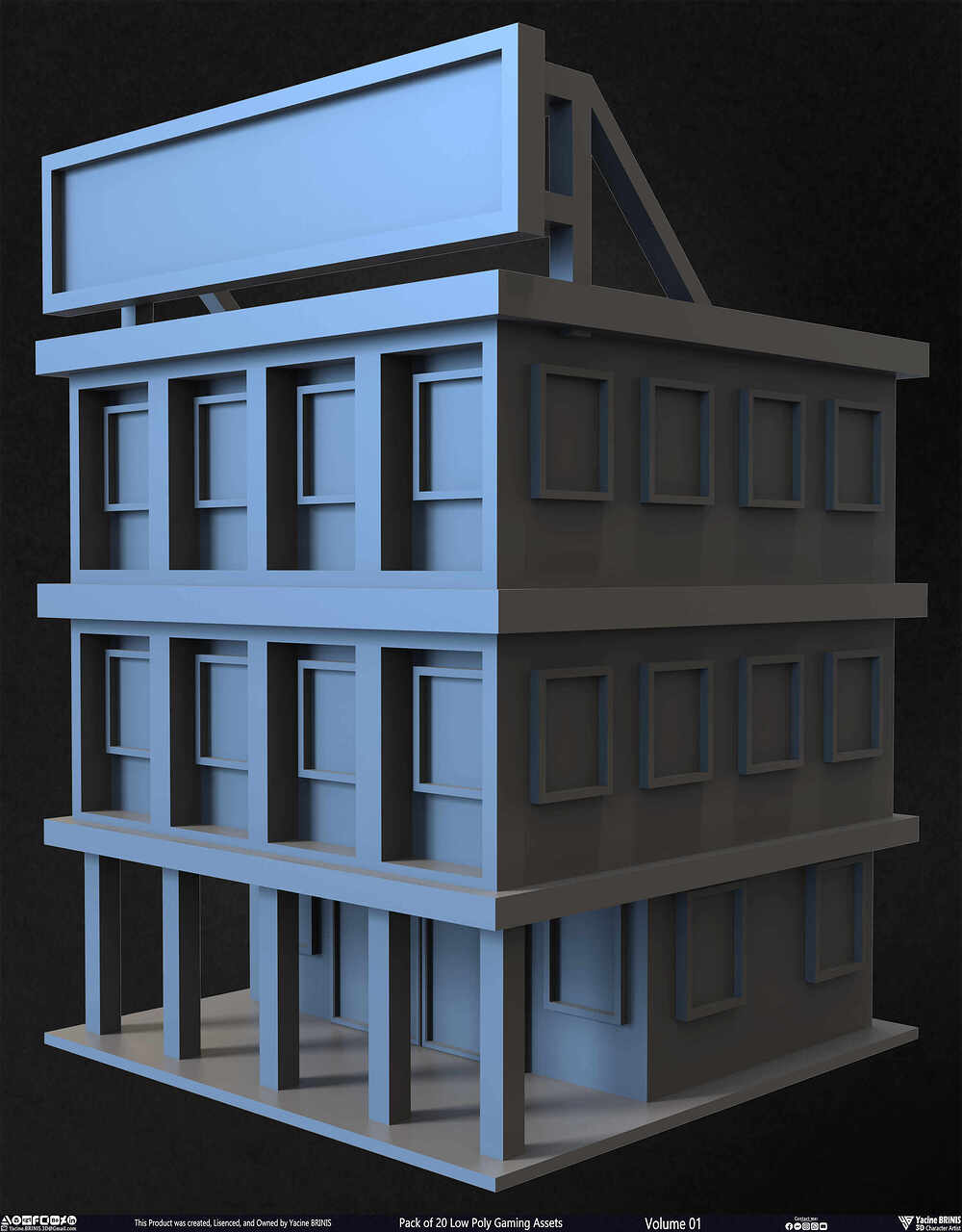 20 Low Poly Gaming Assets Volume 01 Sculpted By Yacine BRINIS Set 10