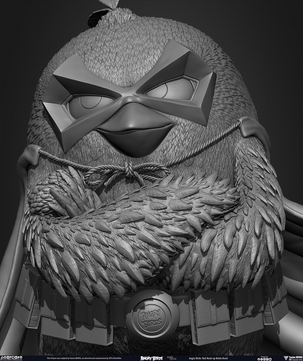 Red Mash up Angry Birds Movie 02 Robin Hood Rovio Entertainment sculpted By Yacine BRINIS 011