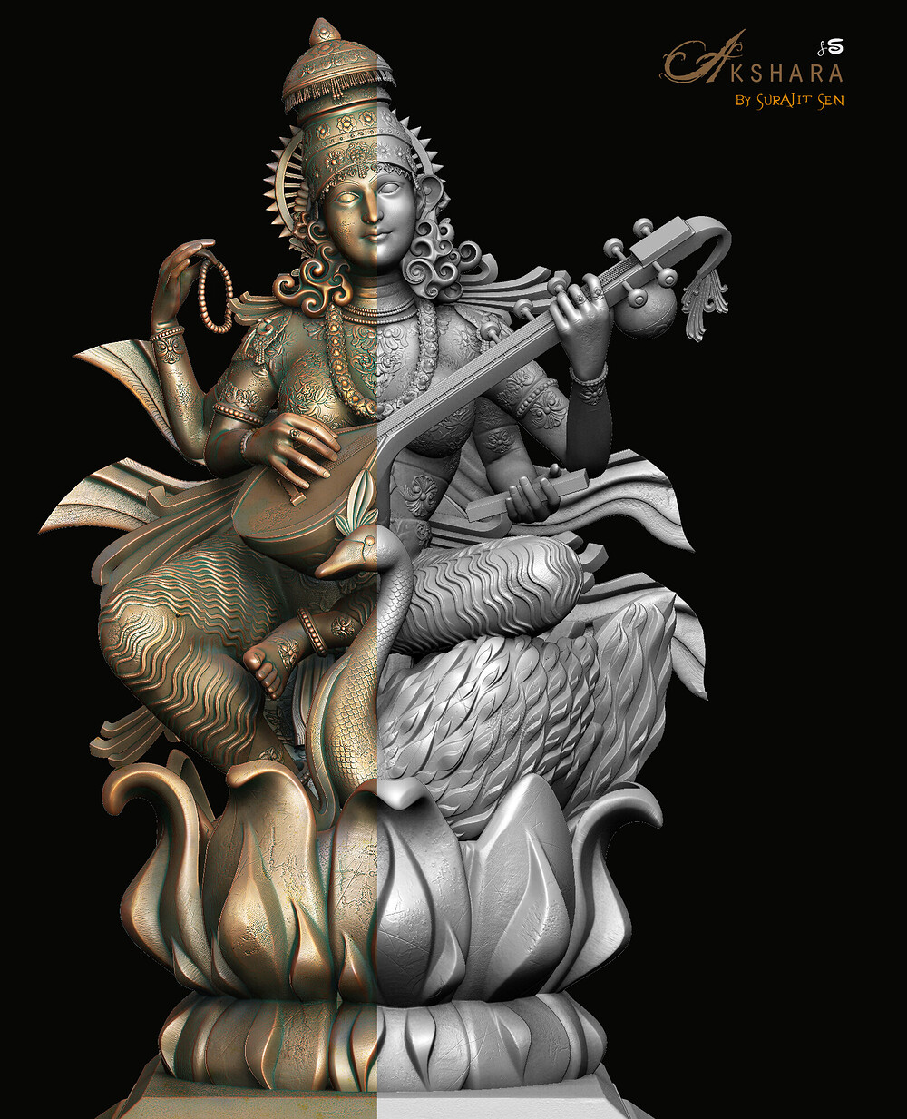 surajit-sen-akshara-digital-sculpture-surajitsen-feb2022-wipmetal-a
