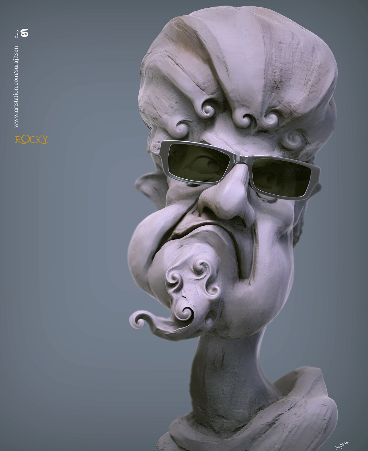 Rocky_Digital_SCulpture_SurajitSen_Nov2019