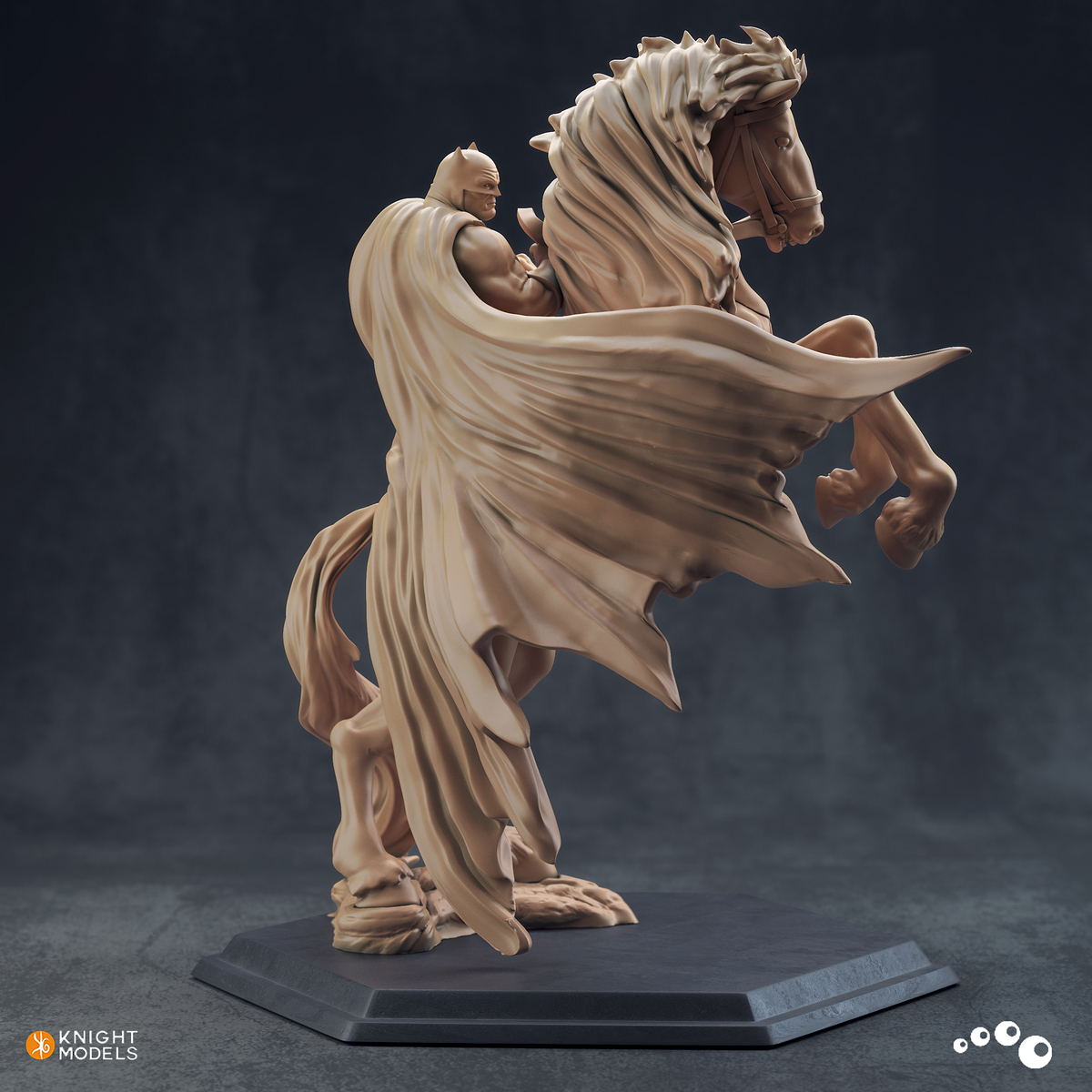 batman on a horse statue