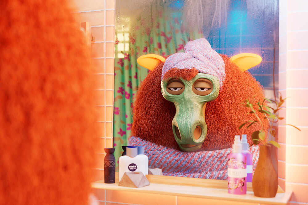 Pissed Sheep in the shower medium res