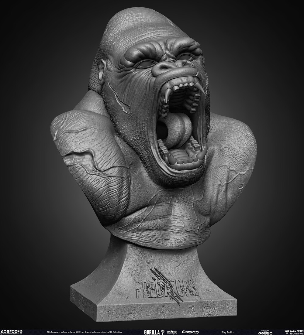 King Gorilla Predator sculpted by Yacine BRINIS 007