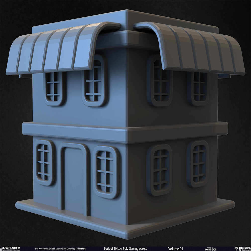 20 Low Poly Gaming Assets Volume 01 Sculpted By Yacine BRINIS Set 13