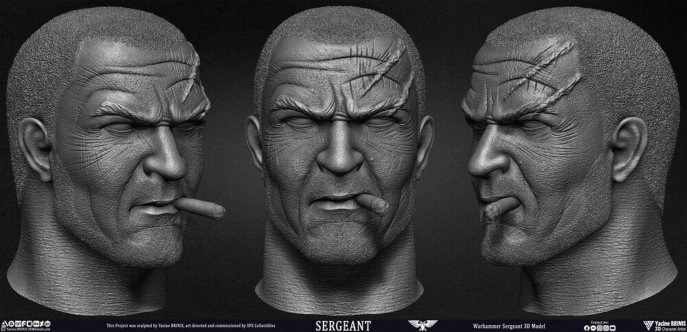 Warhammer Sergeant sculpted by Yacine BRINIS 012