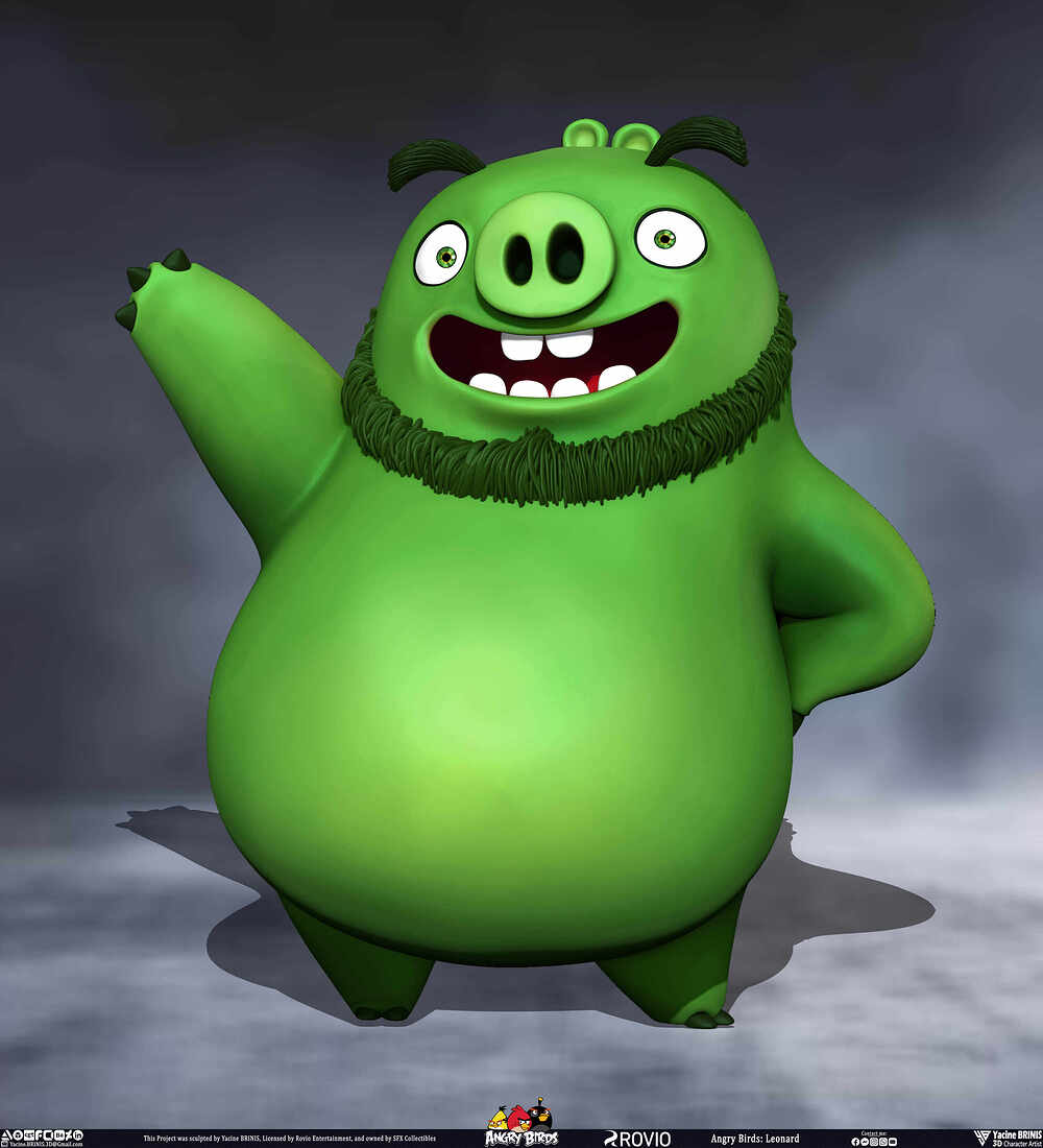 Leonard Angry Birds Rovio Entertainment sculpted by Yacine BRINIS 003