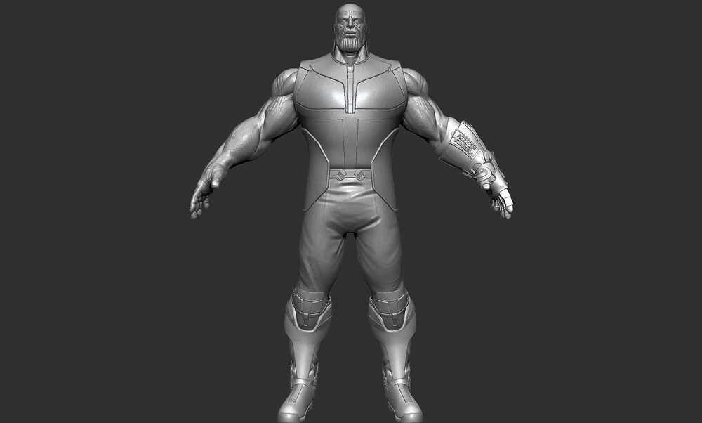 thanosSculpZbrushFront