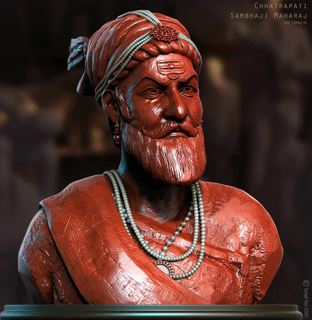 Chhatrapati Sambhaji Maharaj_Digital_Sculpture_SurajitSen_Feb2025