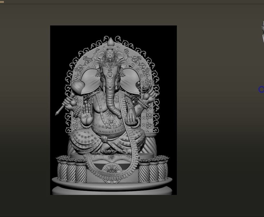Ganpati_digital_Sculpture_SurajitSen_Sept2024_WIP1