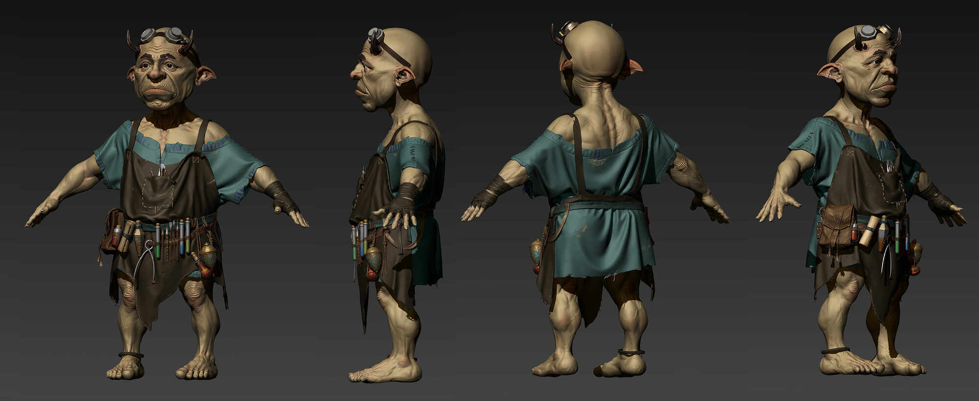 "Bound by darkness: the kind hearted Slave Goblin" - ZBrushCentral