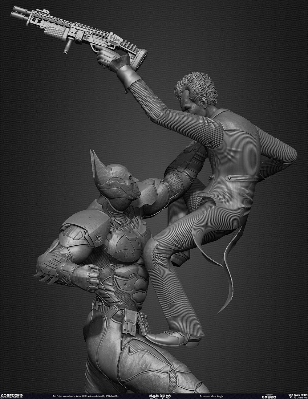 Batman Arkham Knight and Joker Worner Bros Vol 06 Sculpted by Yacine BRINIS 013