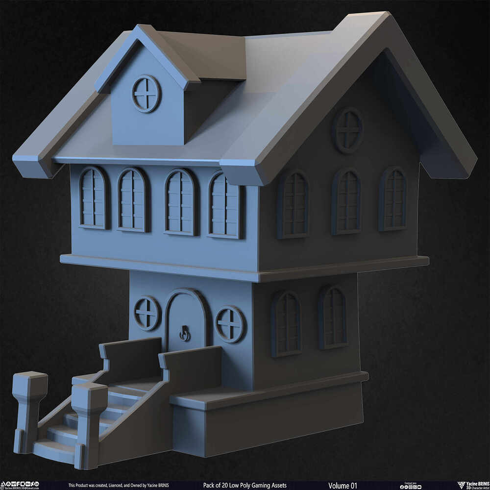 20 Low Poly Gaming Assets Volume 01 Sculpted By Yacine BRINIS Set 05