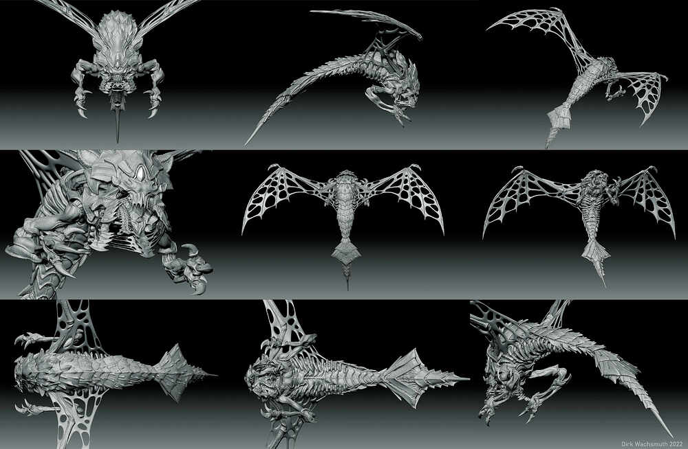 Skitter_Bat_ZBrush_Viewports