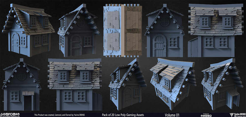 20 Low Poly Gaming Assets Volume 01 Sculpted By Yacine BRINIS Set 32